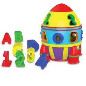 Lightly used The Learning Journey Colorful Rocket Shape Sorter for 12M +